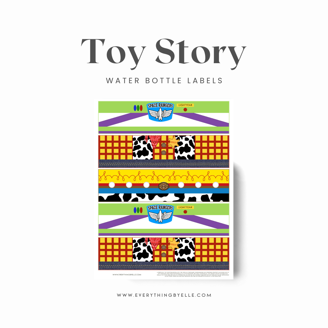 Toy Story Birthday Water Bottle Labels Printable | TWO Infinity and Beyond Birthday Party Printable Favors | 2nd Birthday Toy Story Party Favors | Instant Download Party Decor Printables