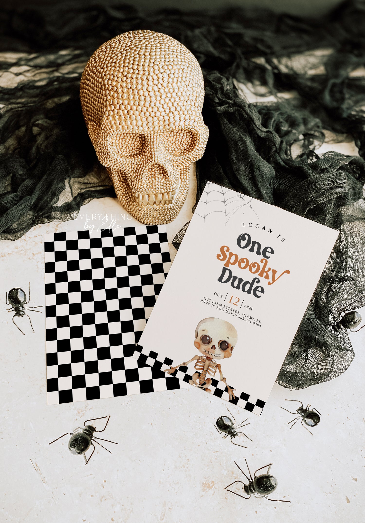 Halloween Skeleton Birthday Party Collection | One Spooky Dude