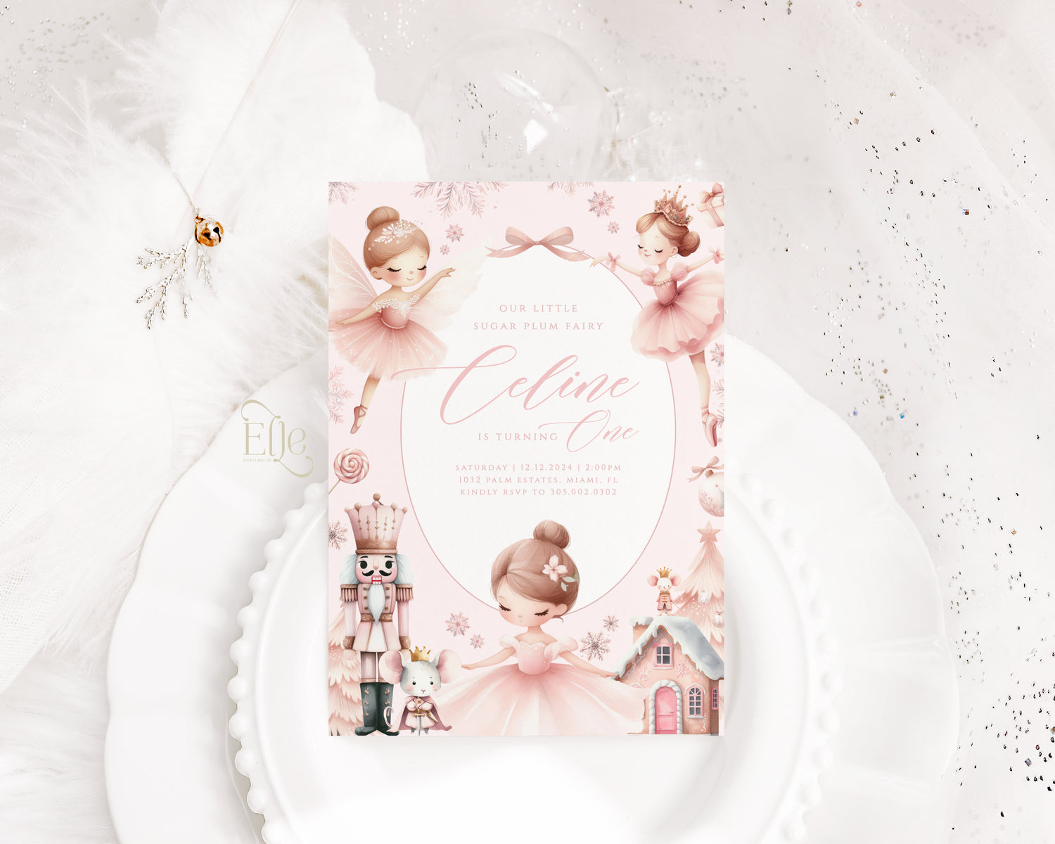 Whimsical Sugar Plum Fairy | Pink Nutcracker Birthday Party Collection