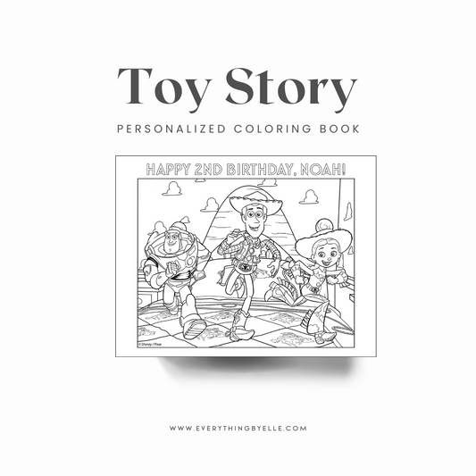 Personalized Coloring Page Toy Story 2nd Birthday Printable | Editable TWO Infinity and Beyond Birthday Party | Toy Story Party Favors | Instant Download Party Decor Printables